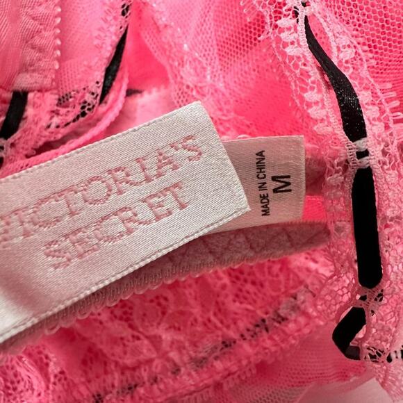 Victorias Secret Lacey Pink Vintage Y2K Slip Dress Size Medium - Picture 5 of 5